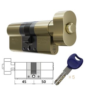 APECS AP Euro Cylinder with Thumb Turn - Sold Secure Diamond Standard