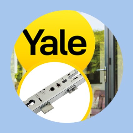 Yale Lockmaster bi-fold door locks in 28mm and 25mm backset available at Window Ware