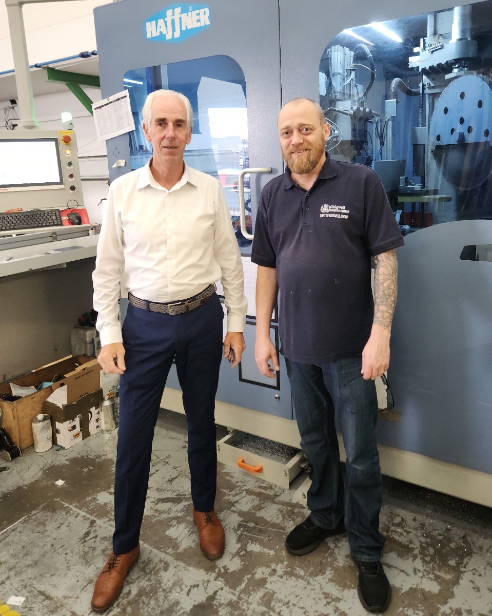 Rick Adams (left) pictured next to customer Joe Perkins, Technical at Chigwell Windows